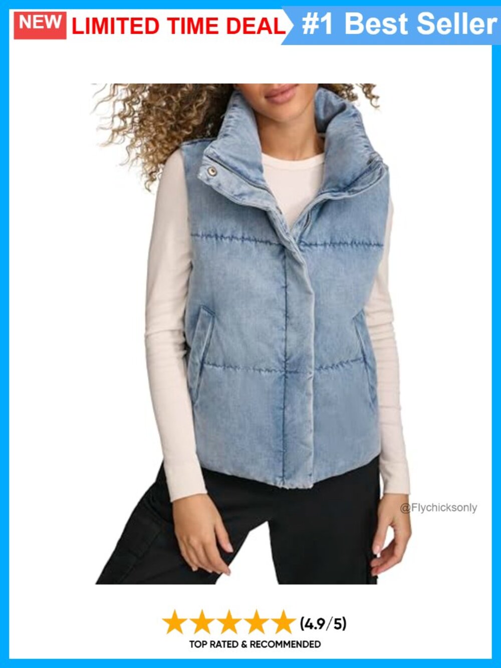 Quilted Short Puffer Vest Vegan Leather Sleeveless